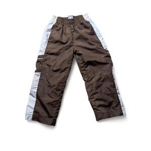 Nike Brown & white stripe track pants - kids